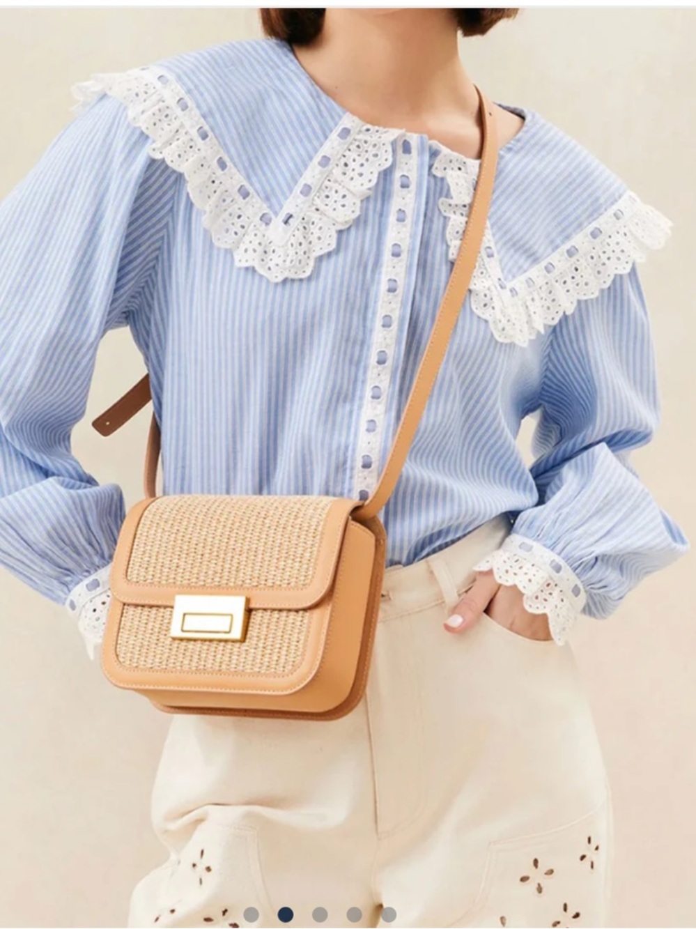 LOEFFLER RANDALL
Desi Straw Crossbody Bag